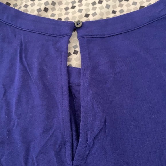 Anthropologie Deletta Blue Peplum Top | Size M - Picture 4 of 9
